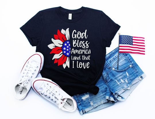 4th of July Sunflower Shirt,Freedom Shirt,Fourth Of July Shirt