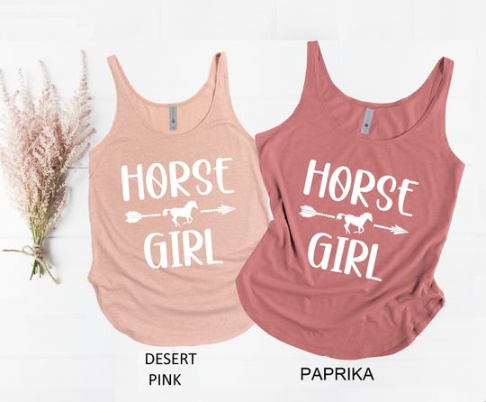 Horse Girl Tank Top, Horse T-shirt, Horse Riding Tank Top, Horse Shirt, Equestrian Gift, Horse Shirts, Cute Cowgirl Tanks, Beach Tank Top