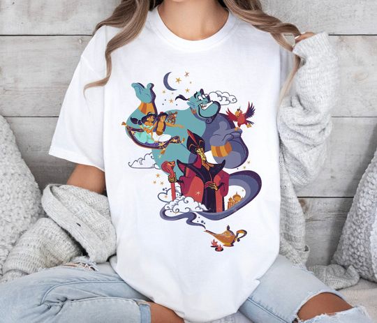 Vintage Aladdin Shirt, Aladdin and Jasmine Disney Shirt