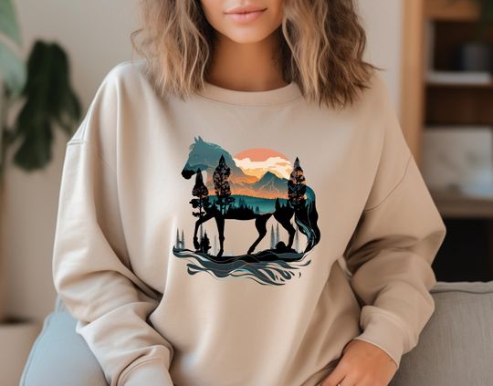 Horse Sweatshirt, Horse Lover Gift, Cute Horse Shirt, Cute Horse Tshirt, Horse Mom Sweater, Horse Gift, Horse Rider Gift