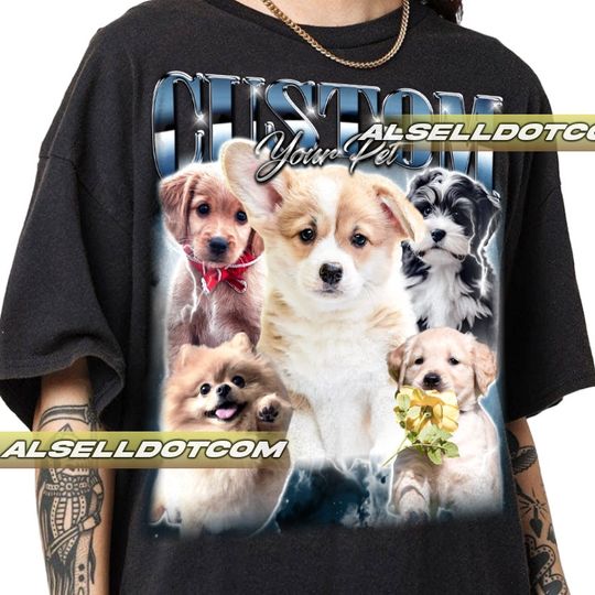 Custom Vintage Pet Shirt Pet Photo + Name Custom Dog Shirt