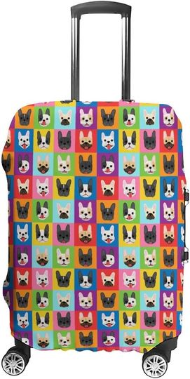French Bulldog Faces Funny Travel Luggage Cover