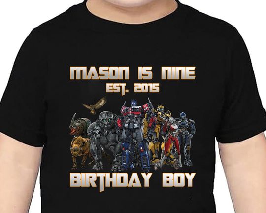 Custom Transformers Shirt | Transformers Family Birthday Shirt | Optimus Prime Shirt | Rise Of The Beasts Birthday | Bumblebee Autobot Tee