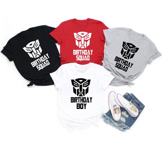 Birthday Boy Transformer Shirt, Birthday Squad Trans4mer Shirt, Family Matching Birthday Shirts, Birthday Boy Shirt, Transformer Shirt