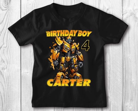 Bumblebee birthday shirt, personalized gift, birthday, custom shirt, birthday gift, custom, birthday shirt, Transformers birthday, Bumblebee