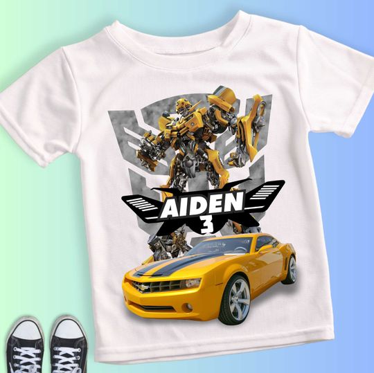 Car Birthday Custom T Shirt, Super gift,Trans4mers Personalized Family shirt