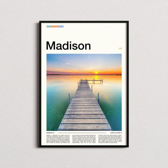 Madison Poster, Madison Wall Art