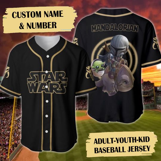 Personalize Disney Star Wars Baseball Jersey