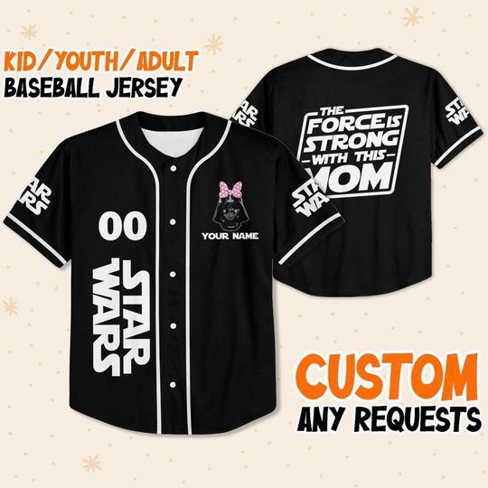 Personalize Disney Star Wars Baseball Jersey