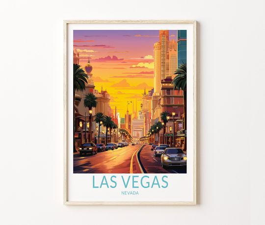 Las Vegas Nevada Poster , Las Vegas Nevada Travel Poster, Las Vegas Nevada Travel Poster, Home Decor, Traveler Gift