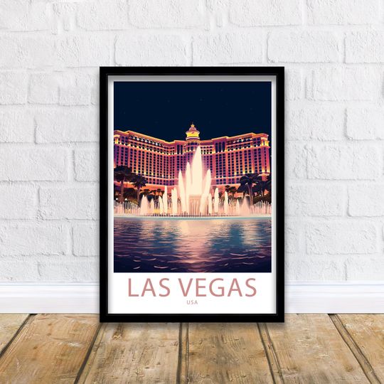 Las Vegas Print Las Vegas Nevada Poster Home Dcor Las Vegas Nevada Las Vegas Nevada Wall Decor Las Vegas Nevada Gift