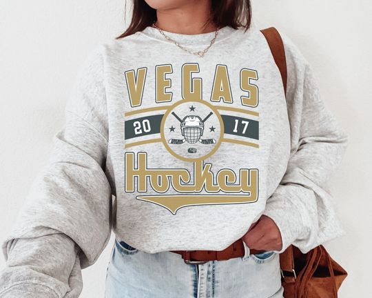 Vintage Vegas Golden Knight Sweatshirt \ T-Shirt, Golden Knight Sweater, Golden Knight Shirt, Hockey Fan, Retro Vegas Ice Hockey,