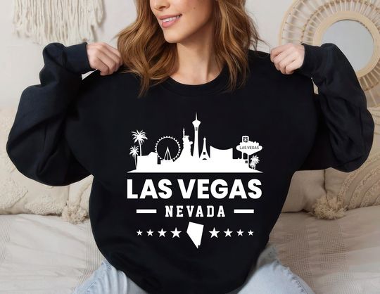Las Vegas Sweatshirt, Vacation Travel Sweatshirt, Nevada Las Vegas Sweater, City State Sweatshirt, Trendy Las Vegas Shirt