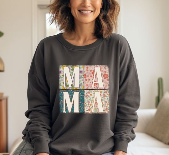 Mama Sweatshirt, Floral Mama Sweatshirt, Mothers Day Gift, New Mom Gift