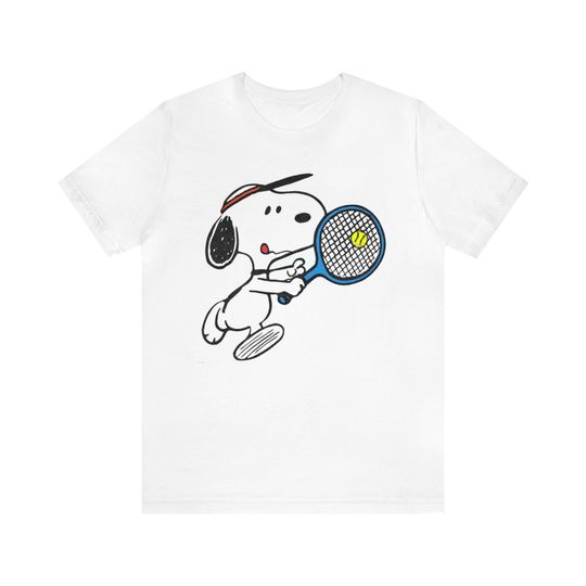 Snoopy Plays Tennis Unisex T-shirt