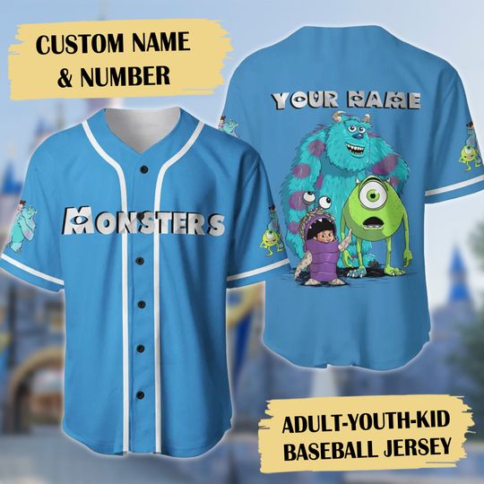 Custom Monster inc Baseball Jersey