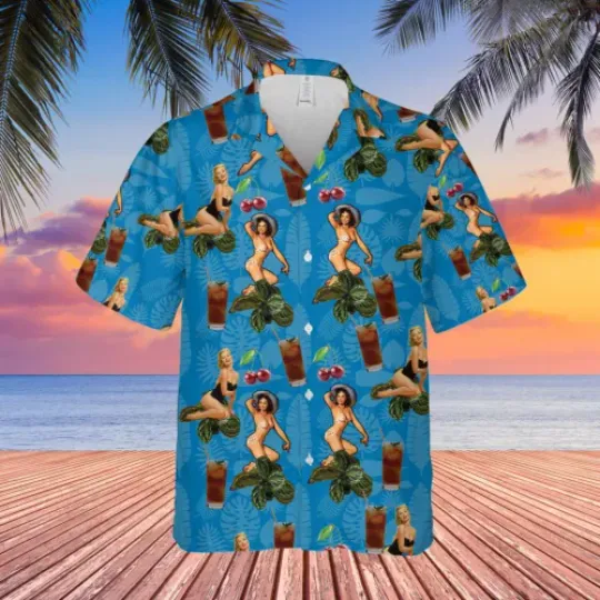 Pinterest Sexy Pin Up Girls Unisex Hawaiian Shirt Summer Shirt