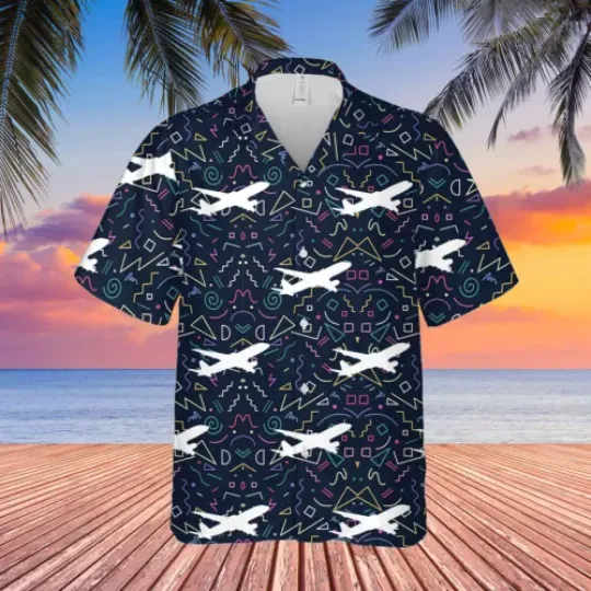 Airplane Unisex Hawaiian Shirt Summer Shirt