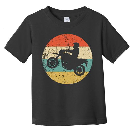 Toddler Motocross Shirt - Retro Motor Bike Icon Toddler T-Shirt