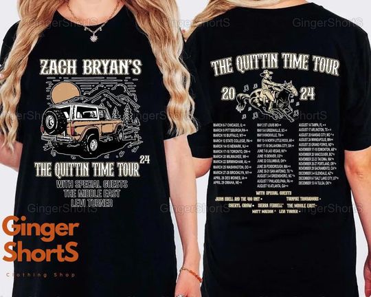 Zach Bryan Two Sided Tour 2024 Shirt, The Quittin