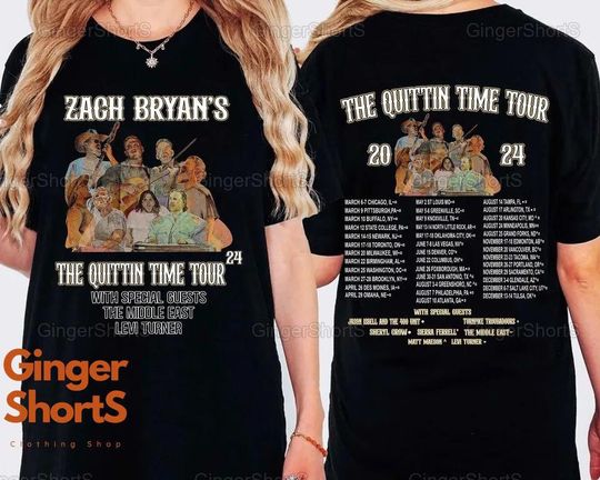 Retro Zach Bryan Two Sided Tour 2024 Shirt
