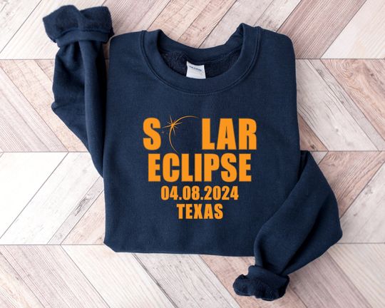 Solar Eclipse 2024 Sweatshirt, Texas Total Solar Eclipse Hoodie, Eclipse Event 2024 Hoodie, 2024 Total Solar Eclipse, North America Tour
