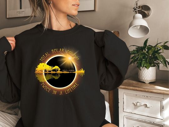 Total Solar Eclipse 2024 Sweatshirt, April 8th 2024 Sweatshirt, Eclipse Event 2024 Sweat, Celestial Sweat, Funny Solar Eclipse 2024 Sweat