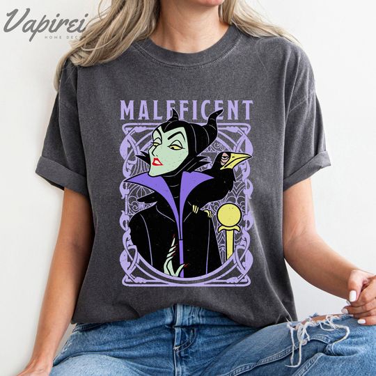 Vintage Disney Villains Sleeping Beauty Maleficent Old School Poster Shirt
