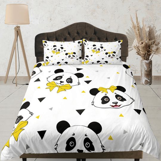 Cute Panda Bedding Set, Animal Bedding Set