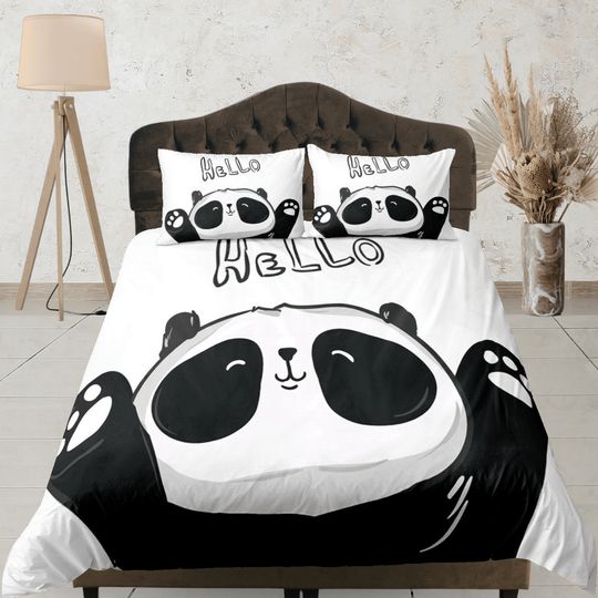 Cute Panda Bedding Set, Animal Bedding Set
