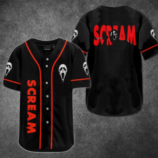 Happy Halloween Horror The Ghostface Scream Baseball Jersey Shirt