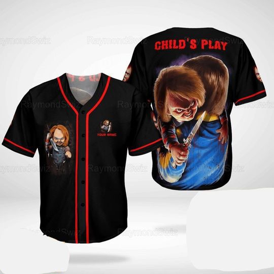 Chucky Jersey Shirt, Custom Chucky Baseball Jersey, Child's Play Jersey Shirt, Horror Movie Jersey, Chucky Jersey Shirt Men