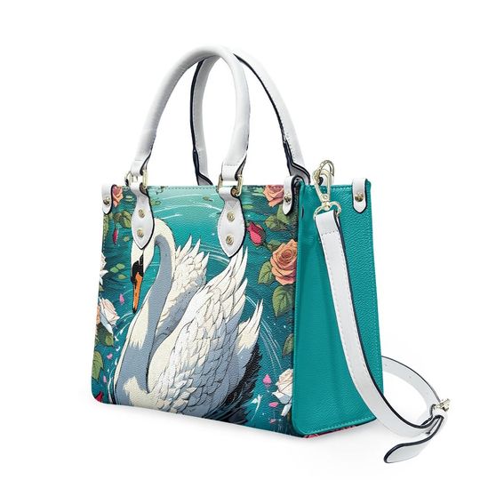 swan purse Pattern Leather Handbag