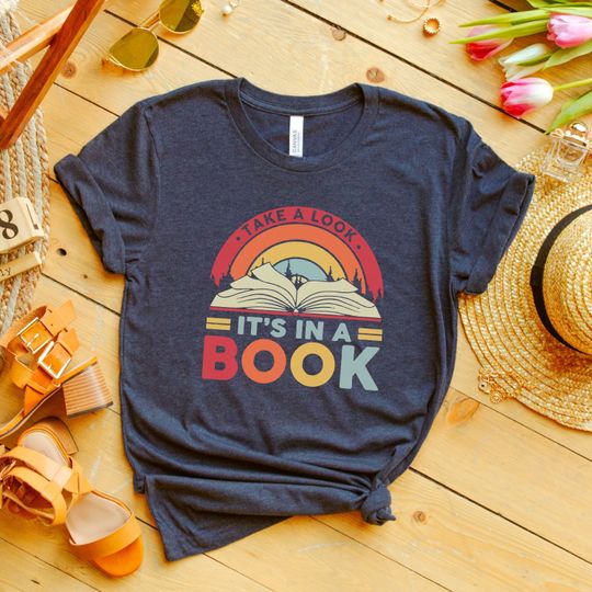 Reading Rainbow Shirt, Take a Look Its in a Book Shirt, Reading Vintage Retro Rainbow Shirt, Reading Book Gift Shirt, Book Lover T Shirt