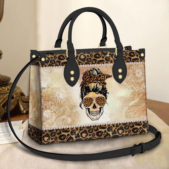 Skull Cool Girl Leather Bag, Crossbody Bag, Woman Shoulder Bag, Gift for girlfriend, Shopping Bag