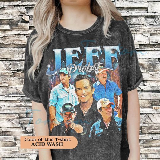 Jeff Probst Wash Unisex Oversized Shirt | Jeff Probst Vintage Shirt