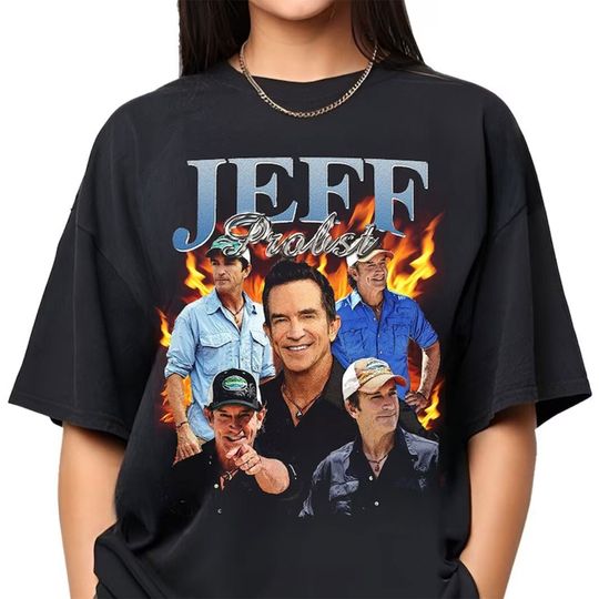 Vintage Jeff Probst Shirt, Jeff Probst Presenter Homage T-Shirt, Television Presenter