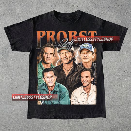 Vintage Jeff Probst T-Shirt, Unisex Man and Women Graphic Tee