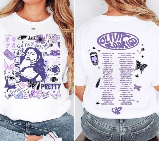 Olivia Guts Tour Shirt, Concert Outfit Guts Tour 2024 T-shirt