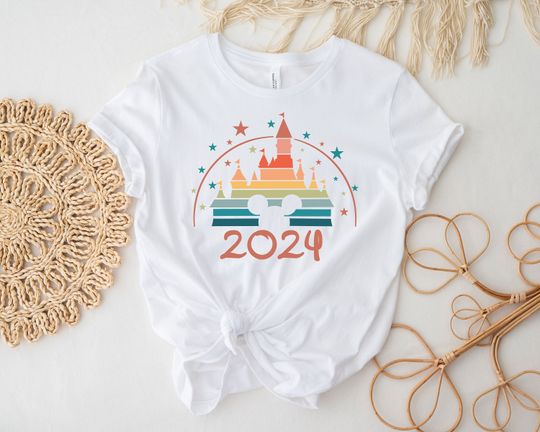 Retro Disney Castle Shirt, Mickey Epcot Shirt, Disney 2024 T-Shirt