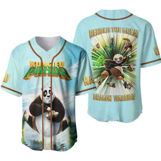 Personalized Kung Fu Panda Baseball Jersey