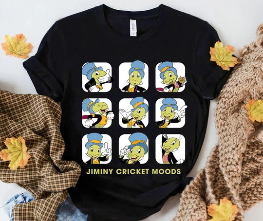 Disney Jiminy Cricket Moods T-Shirt, Disney Pinocchio Shirt, Magic Kingdom, Disneyland Family Vacation Shirt, Disney Matching Birthday Gifts