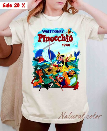 Vintage Disney Pinocchio 90s Shirt, Vintage Pinocchio Shirt, Pinocchio 1940 Retro shirt, Pinocchio 1940 Outfit, Magic Kingdom Vintage Tee