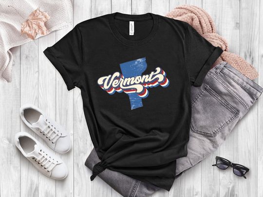 Vintage Vermont Shirt, Vermont Fan Shirt, Vintage T Shirt, Vermont Pride, College Student Gifts, Vermont T-Shirt, Vermont Cities Shirt