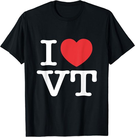 I Heart VT Love Vermont T-Shirt