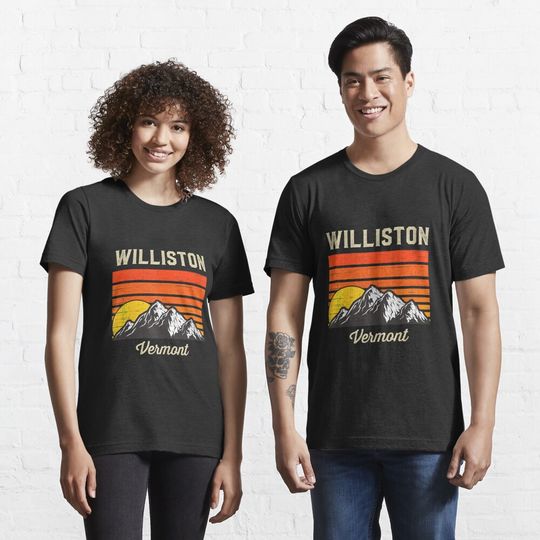 Williston Vermont Retro Vintage City State USA Essential T-Shirt