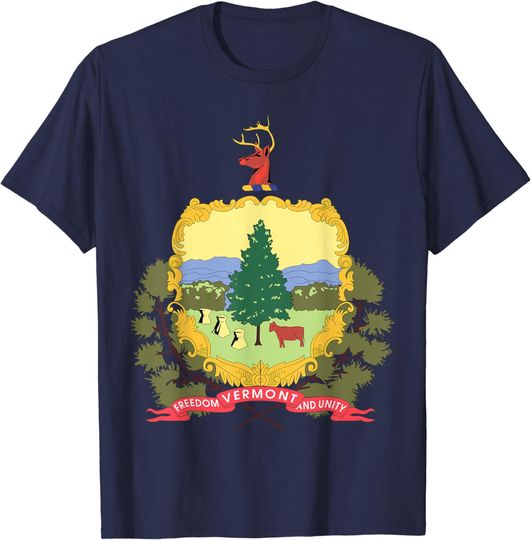 Vermont VT state Flag T-shirt Tee Tees T Shirt Tshirt