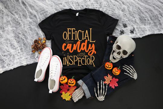 Official Candy Inspector Shirt, Halloween Shirt, Halloween Candy Shirt, Happy Halloween Tee, Cute Halloween T-shirt, Halloween Mom tees