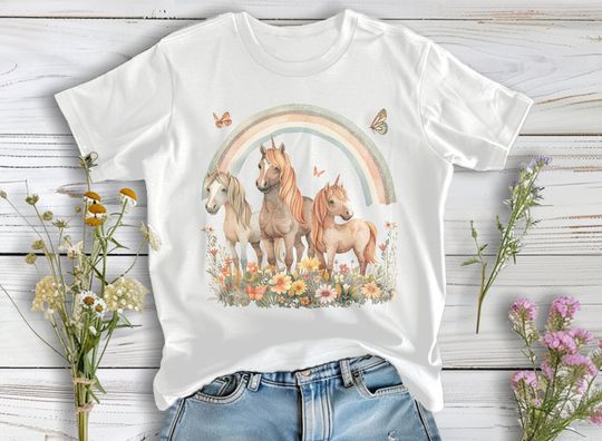 Unicorn and Rainbow Youth T-shirt