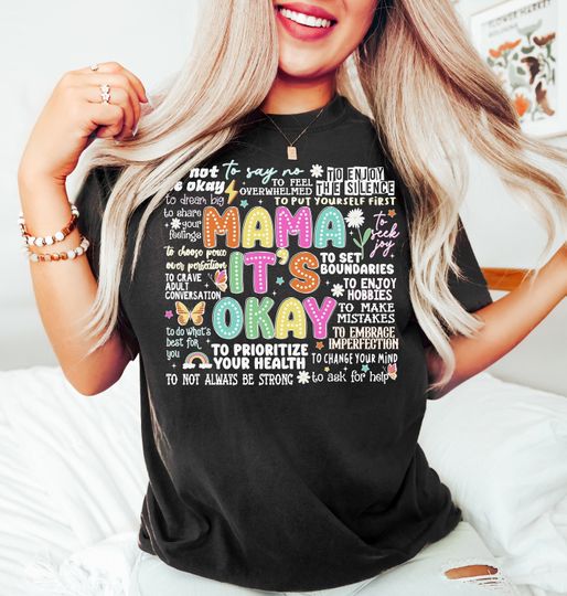 Mama It's Okay Shirt, Mothers Day Gift, Mental Health Shirt, Mental Health Awareness Shirt, Mom Mental Health Shirt,Anxiety